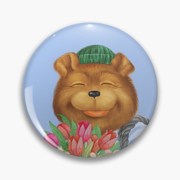 Item preview, Smiling bear presenting bouquet with flowers. designed and sold by 4lowpoly.