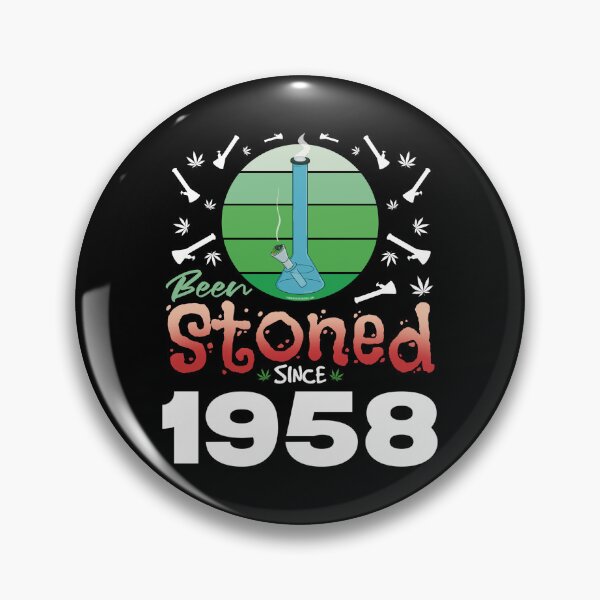 Item preview, Been stoned since 1958 (Green retro vintage sunset with bong) designed and sold by YomeHayin.