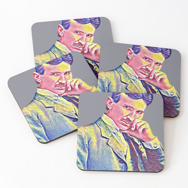 Item preview, Nikola Tesla rendered in beautiful gouache. Famous Serbian American inventor. designed and sold by CristalleLisa.