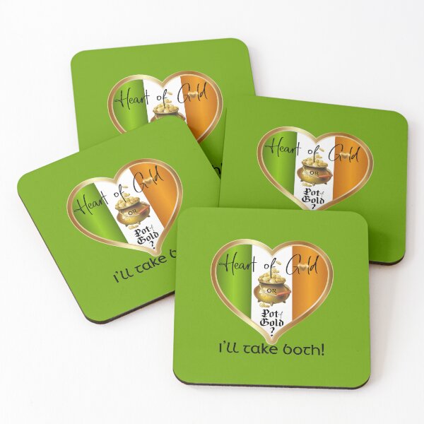 Item preview, Heart of Gold or Pot of Gold? (on Green) designed and sold by PawsitiveMum.