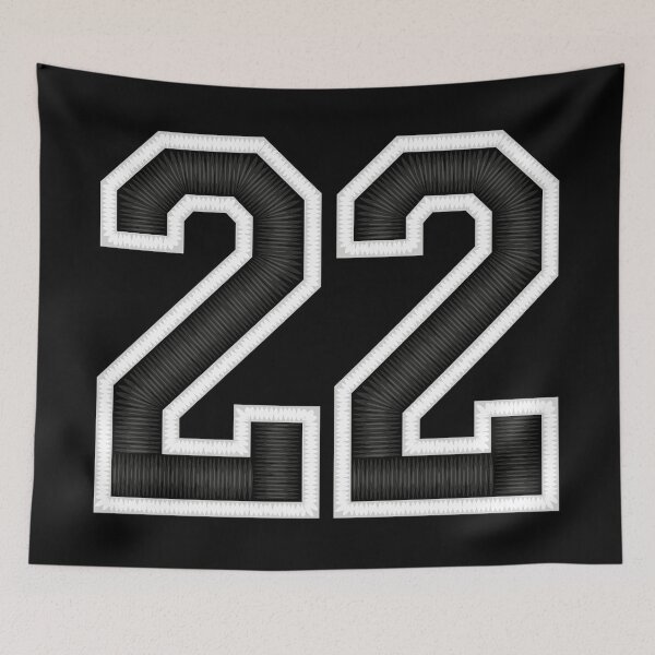 Item preview, 22 Black Jersey Sports Number twenty-two Football 22 designed and sold by elhefe.
