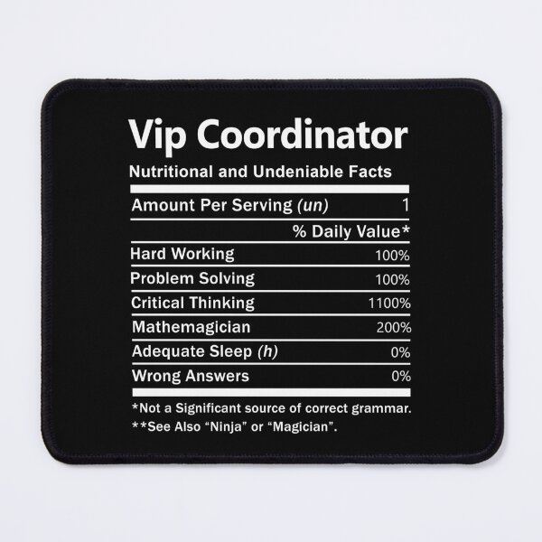 Item preview, Vip Coordinator  T Shirt - Nutrition Factors Job Gift Item Tee designed and sold by wardorion9.