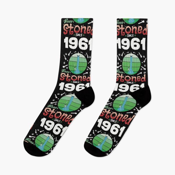 Item preview, Been stoned since 1961 (Green retro vintage sunset with bong) designed and sold by YomeHayin.