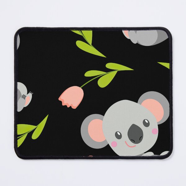 Item preview, Cute Koala On Black Background Pattern designed and sold by Wilkinson39.