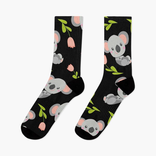 Item preview, Cute Koala On Black Background Pattern designed and sold by Wilkinson39.