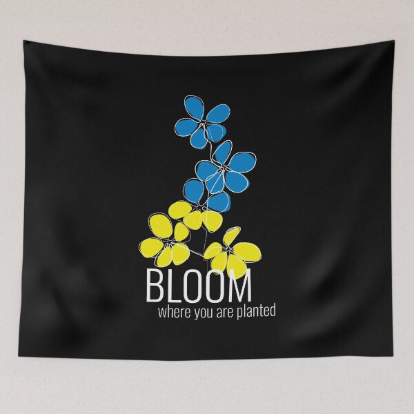 Item preview, Bloom Where You Are Planted Ukrainian // black designed and sold by boozkova-vorona.