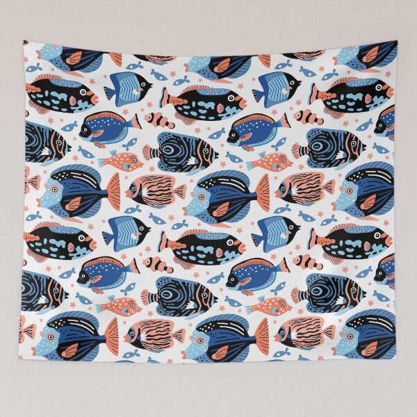 Item preview, Cute Marine Fishes Pattern designed and sold by Wilkinson39.