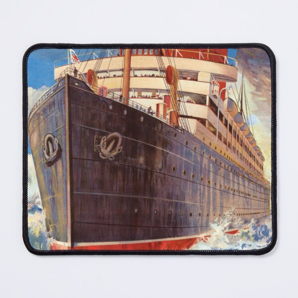 Item preview, VINTAGE OCEAN LINER TRAVEL POSTER designed and sold by Madjack Tees Kiwi SuperStore.