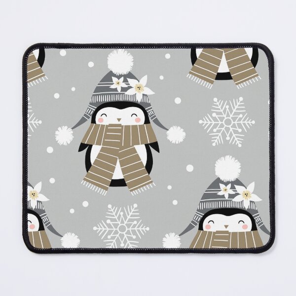 Item preview, Cute Penguins In Winter Clothes And Ice Flower Pattern designed and sold by Wilkinson39.