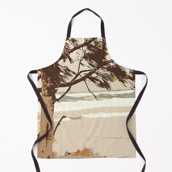 Item preview, Tropical view, sea, tree, wind, beach, ocean, summer, landscape, digital, nature, water, travel, waves, art, minimal, surf, designed and sold by PrintedDreams.