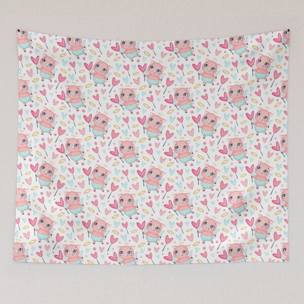 Item preview, Cute Pig Love Fairy Pattern designed and sold by Wilkinson39.