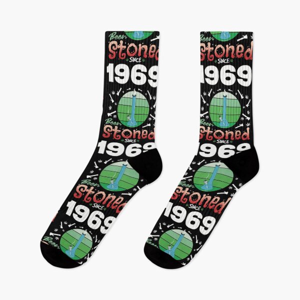 Item preview, Been stoned since 1969 (Green retro vintage sunset with bong) designed and sold by YomeHayin.