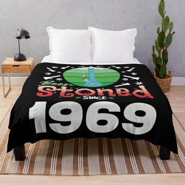 Item preview, Been stoned since 1969 (Green retro vintage sunset with bong) designed and sold by YomeHayin.