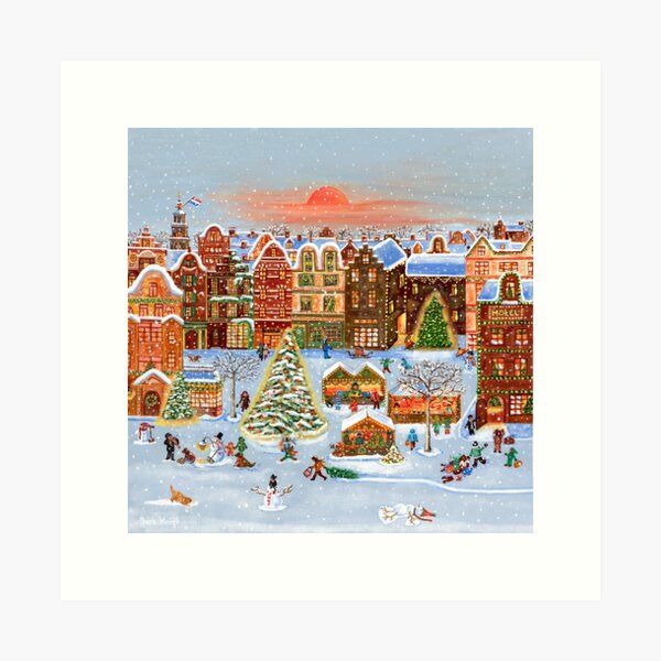 Amsterdam Christmas sunset (Please read my own description, before you buy a product) Art Print