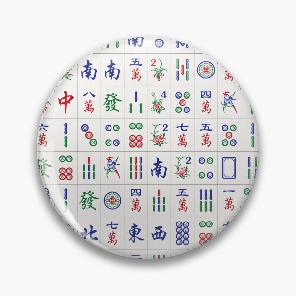 Item preview, Random Assorted Mahjong Game Tiles in a Flat Wall Pile. It's Mahjong Time! designed and sold by teeworthy.