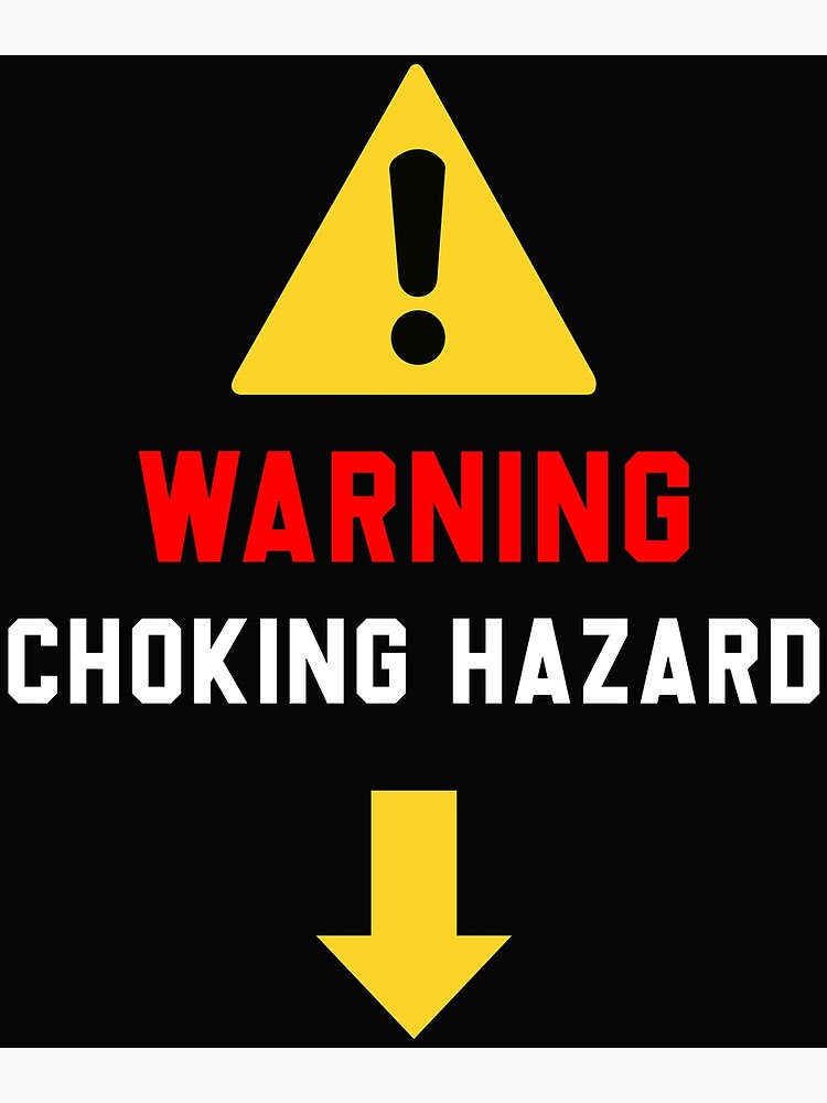 "Sexual Emoji Warning Choking Hazard" Poster for Sale by