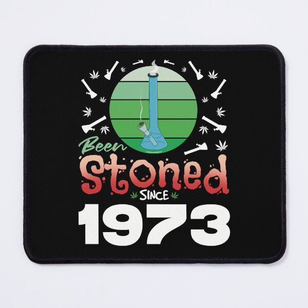 Item preview, Been stoned since 1973 (Green retro vintage sunset with bong) designed and sold by YomeHayin.