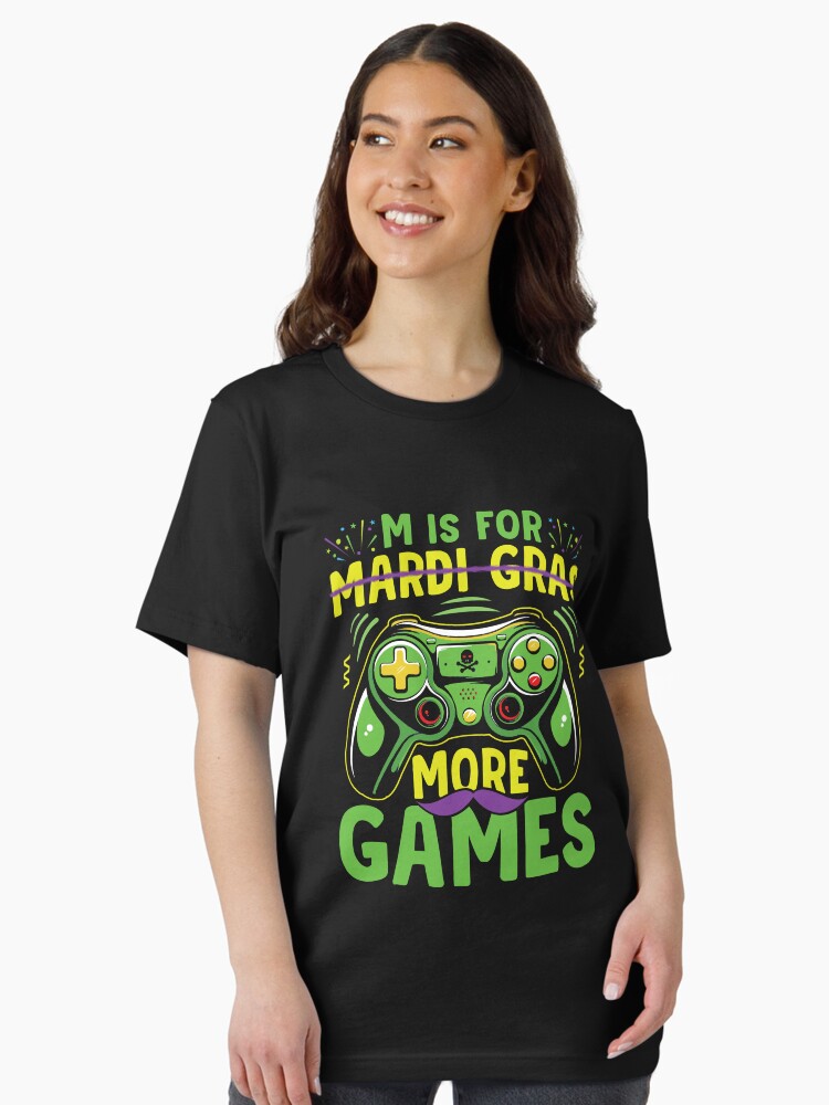 M Is For More Games Shirt, Mardi Gras Video Game Shirt, Gaming Mardi Gras,  Video Game Controller Shirt, Game Lover Shirt, Gamer Mardi Gas Essential