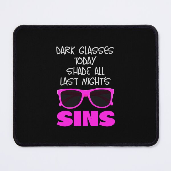 Item preview, Dark Glasses Today…! Pink (on Black) designed and sold by PawsitiveMum.