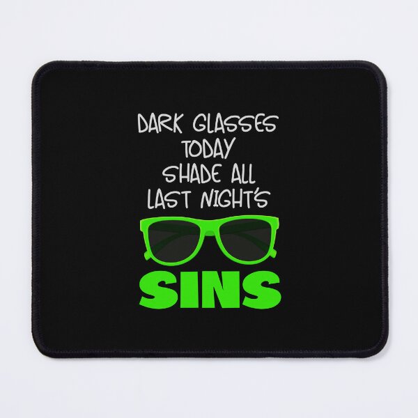 Item preview, Dark Glasses Today…! Green (on Black) designed and sold by PawsitiveMum.
