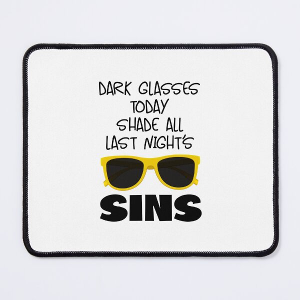 Item preview, Dark Glasses Today…! Yellow (on White) designed and sold by PawsitiveMum.