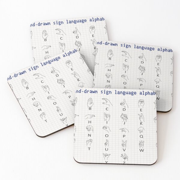 Item preview, Hand drawn sign language alphabet designed and sold by MatildaWatson.