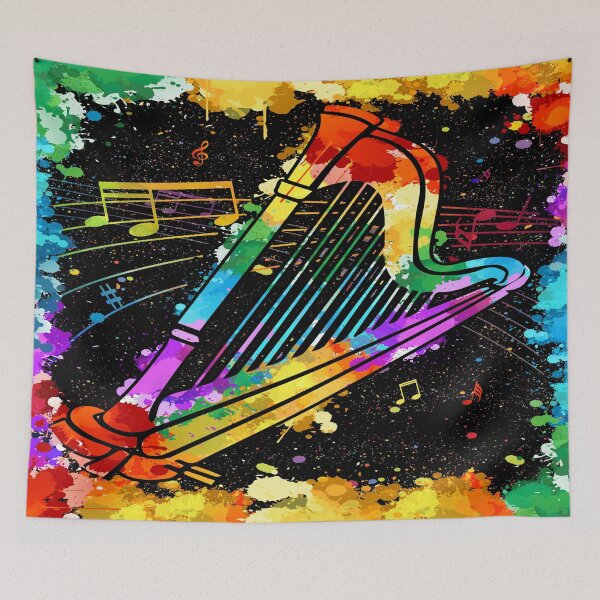 Item preview, Harp watercolor designed and sold by MatildaWatson.