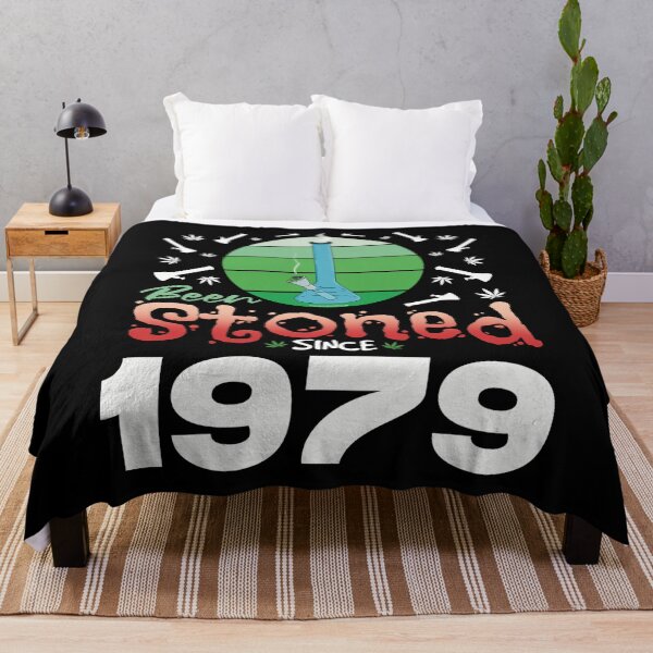 Item preview, Been stoned since 1979 (Green retro vintage sunset with bong) designed and sold by YomeHayin.