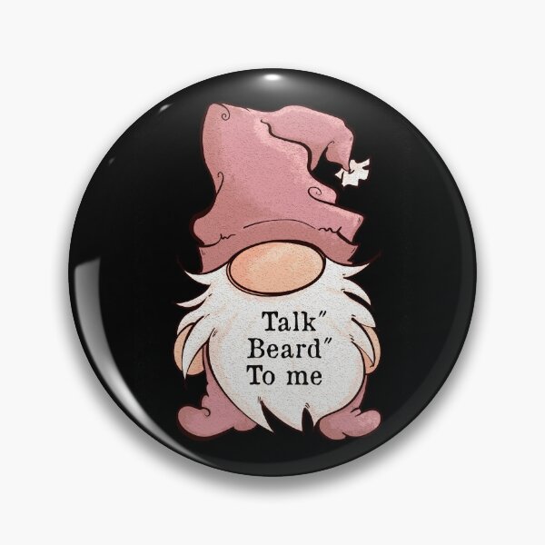 Item preview,  Lady Gnome cartoon, Talk beard to me, Quote designed and sold by DebbieJoyArt.