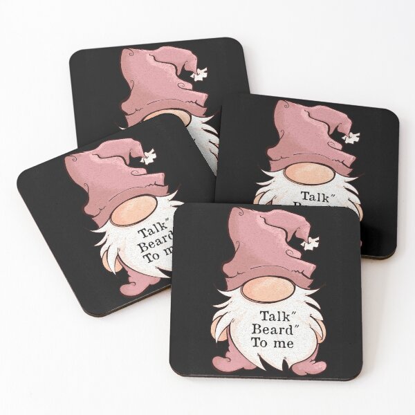 Item preview,  Lady Gnome cartoon, Talk beard to me, Quote designed and sold by DebbieJoyArt.