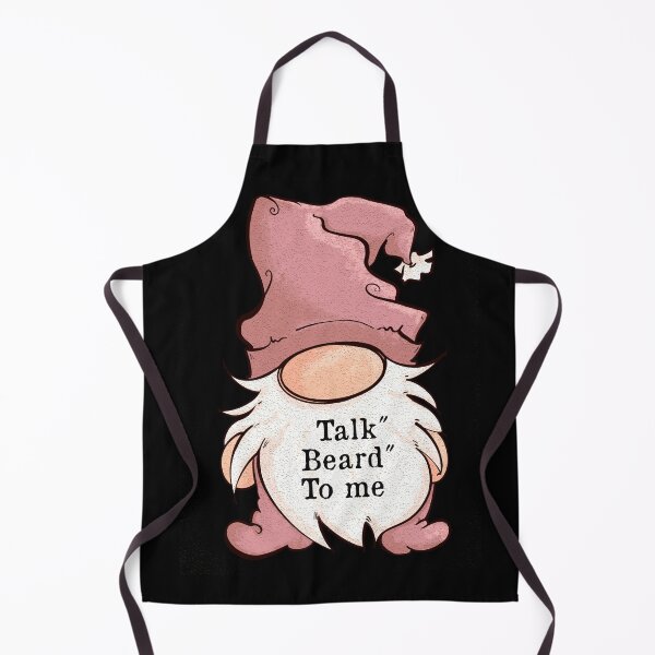 Item preview, Lady Gnome cartoon, Talk beard to me, Quote designed and sold by DebbieJoyArt.