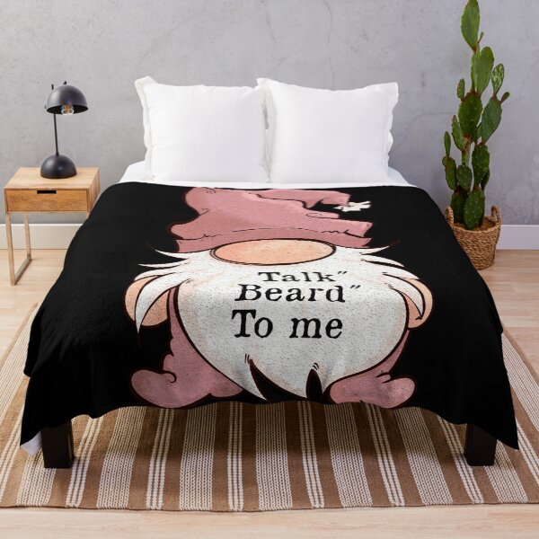 Item preview,  Lady Gnome cartoon, Talk beard to me, Quote designed and sold by DebbieJoyArt.
