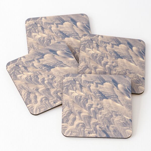 Item preview, Abstracts by Nature - Wind Sculpted Snowbank Reliefs in Gold and Blue designed and sold by Georgia Mizuleva.