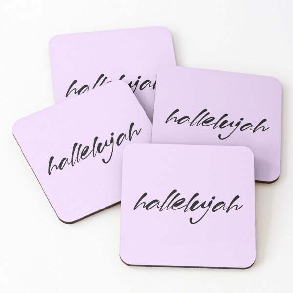Item preview, Hallelujah - Christian Typography designed and sold by PlumBlushCo.