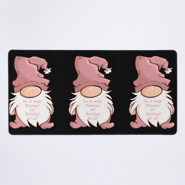 Item preview, Lady Gnome cartoon, Do it with passion or nothing at all, Girlfriend Quote designed and sold by DebbieJoyArt.