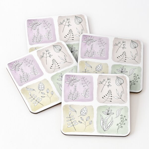 Item preview, Hello Spring | Beautiful Cute Spring Leaves Doodle Watercolour Background  designed and sold by HarrysMomStudio.