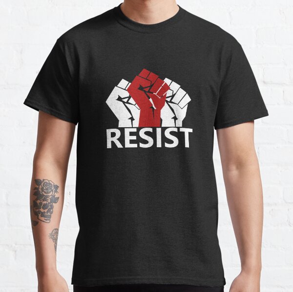 Vista previa del artículo con la obra «Resistencia a la resistencia # protesta de resistencia», diseñado y vendido por potseed21.
