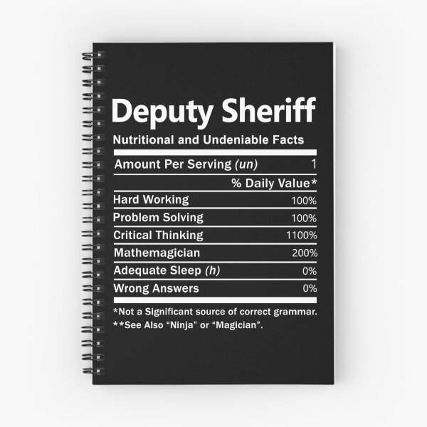 Item preview, Deputy Sheriff  T Shirt - Nutrition Factors Job Gift Item Tee designed and sold by wardorion9.
