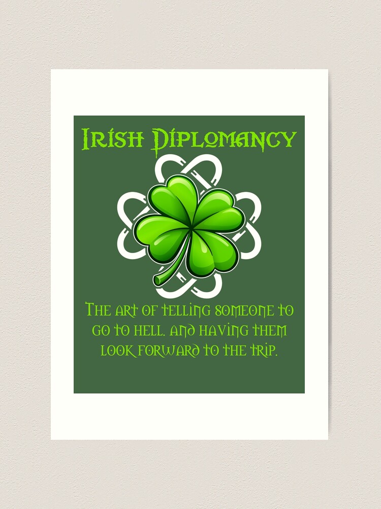 Irish Typography Clover Art Print for Sale by BeanxMax