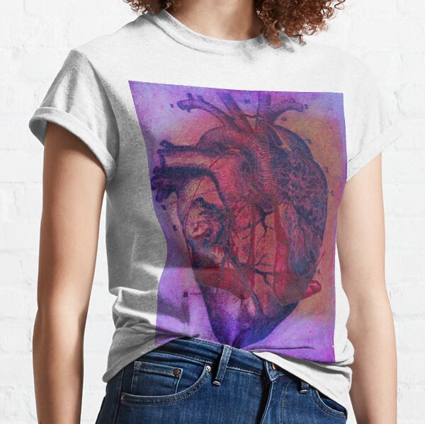 Metal Heart & Lung Print Classic T-Shirt
