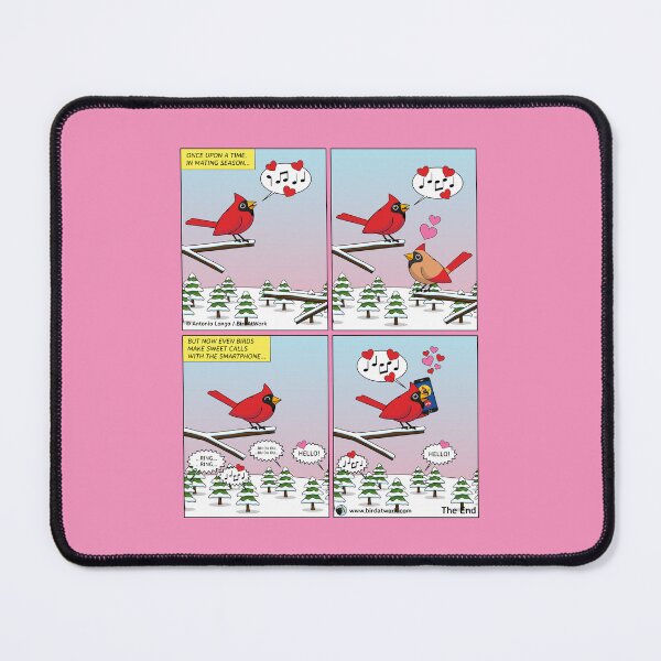 Item preview, Cómic moderno de llamadas de apareamiento de aves designed and sold by BirdAtWork.