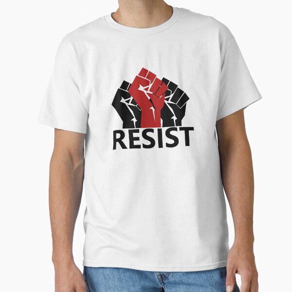 Vista previa del artículo con la obra «#resist Protesta de Resistencia», diseñado y vendido por potseed21.