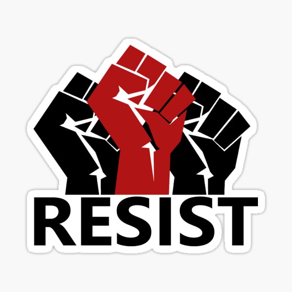 Vista previa del artículo con la obra «#resist Protesta de Resistencia», diseñado y vendido por potseed21.