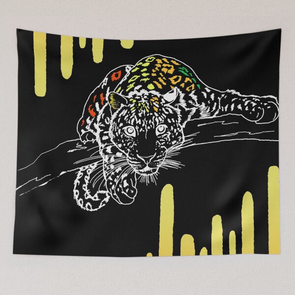 Item preview, MULTICOLORED LEOPARD FOR BLACK BACKGROUND designed and sold by Tropic Wear Collection.
