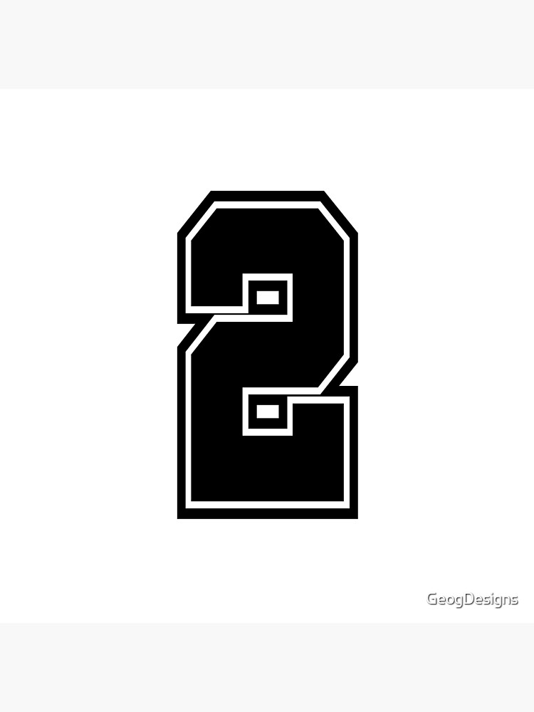 2 shirt number number college style Sticker by GeogDesigns