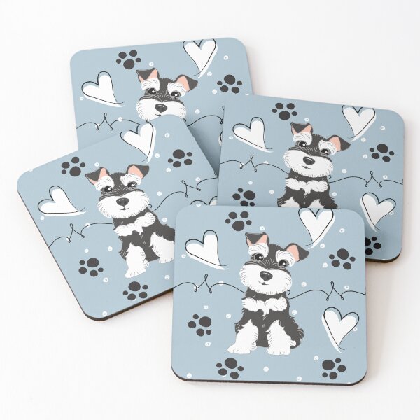 Item preview, Love Black and White Miniature Schnauzer designed and sold by Lulupainting.