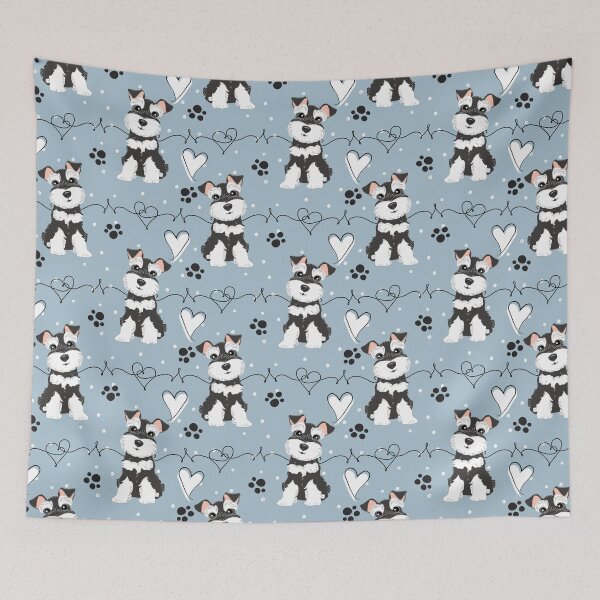 Item preview, Love Black and White Miniature Schnauzer designed and sold by Lulupainting.