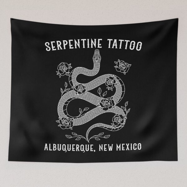 Item preview, Serpentine Tattoo, Albuquerque, New Mexico, Snake, Roses Tattoo Design, Tattoo Shirt designed and sold by Proverbial Wisdom Design.