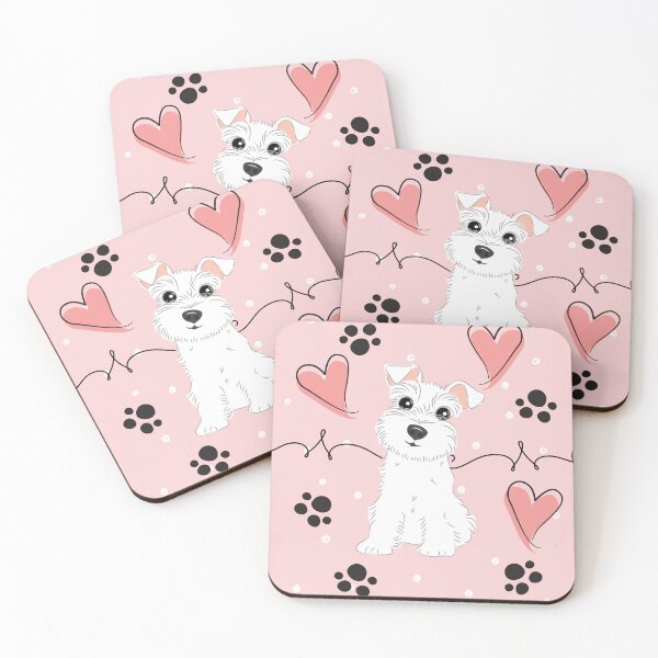 Item preview, Love White Miniature Schnauzer designed and sold by Lulupainting.
