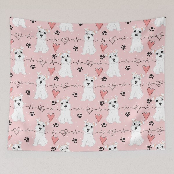 Item preview, Love White Miniature Schnauzer designed and sold by Lulupainting.